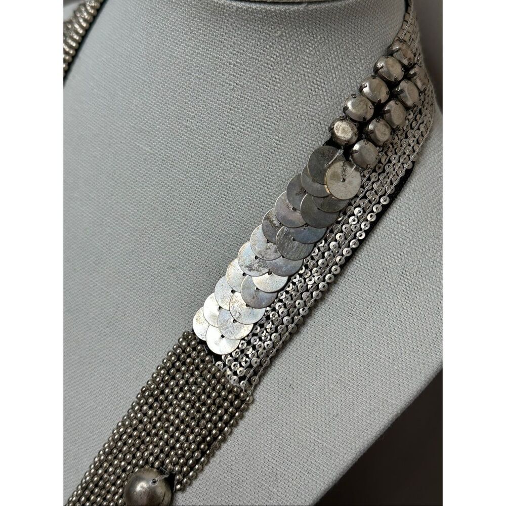 Fiona Paxton Statement Necklace Multi Strand Chain Fringe Boho Luxe Silver Artis - Picture 6 of 12